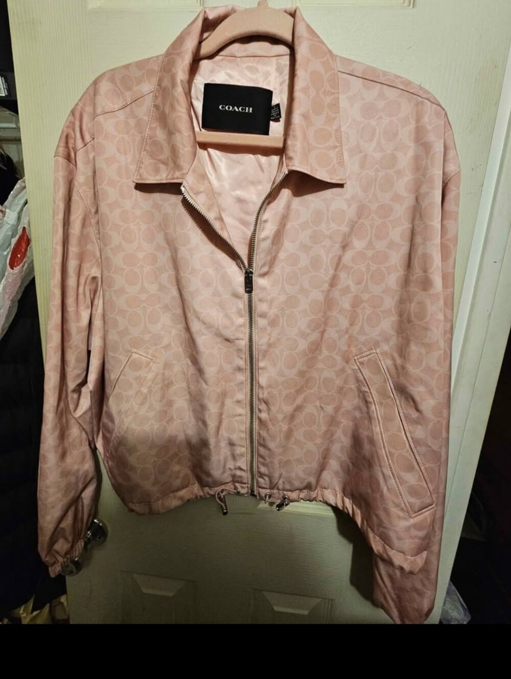 Coach Women's Blush Logo Bomber Jacket